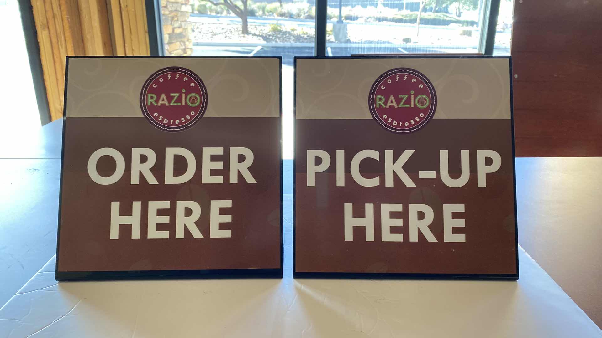 Photo 1 of PAIR OF COUNTER SIGNS 12 x 12