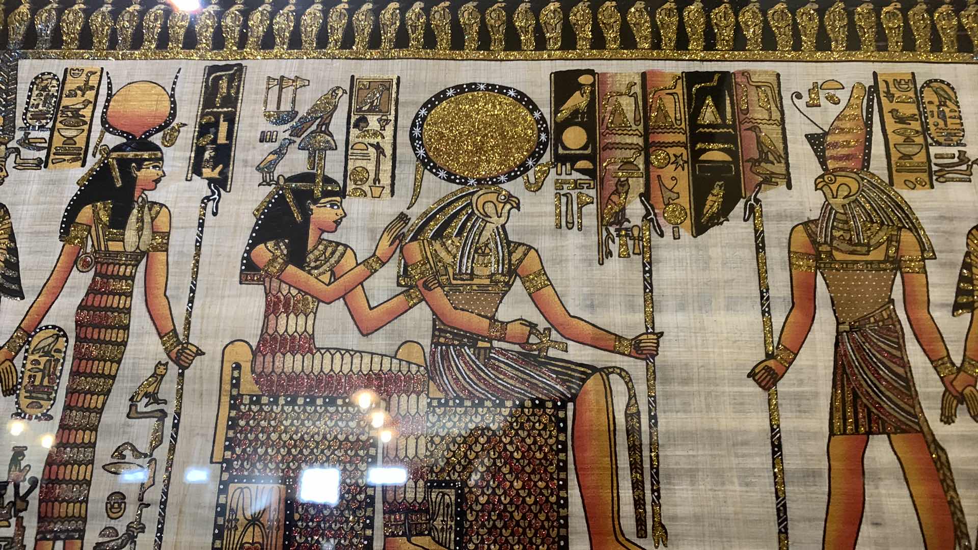 Photo 4 of EGYPTIAN ADEL GHABOUR ON PAPYRUS W CERTIFICATE L, 19" x 15"