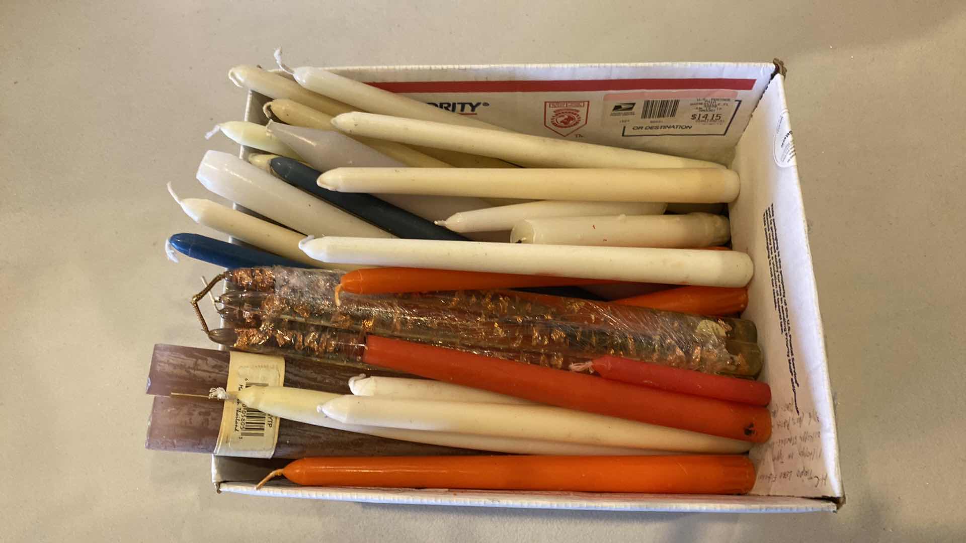 Photo 1 of BOX OF TAPER CANDLES