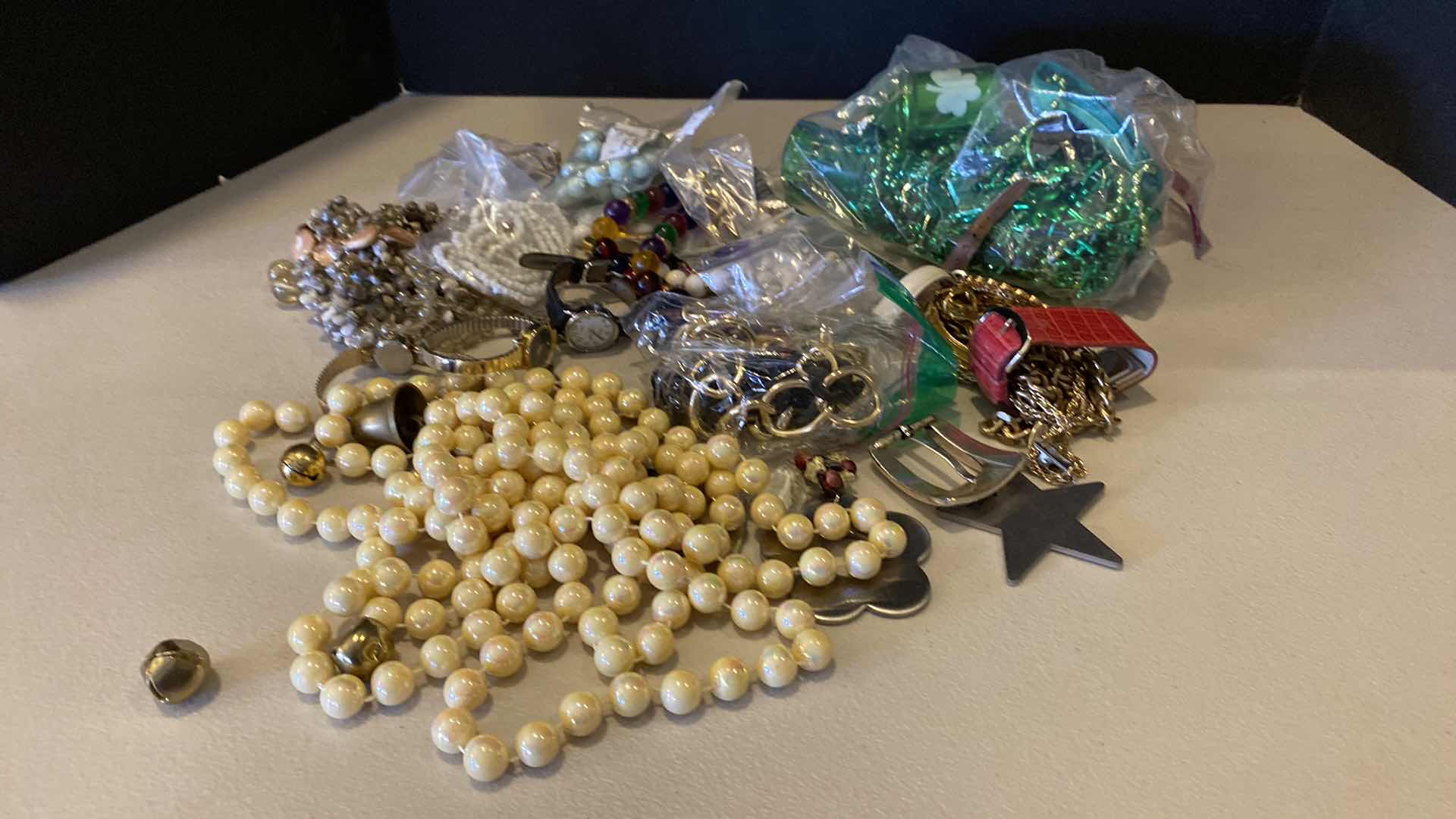 Photo 1 of BOX OF ASSORTED COSTUME JEWELRY