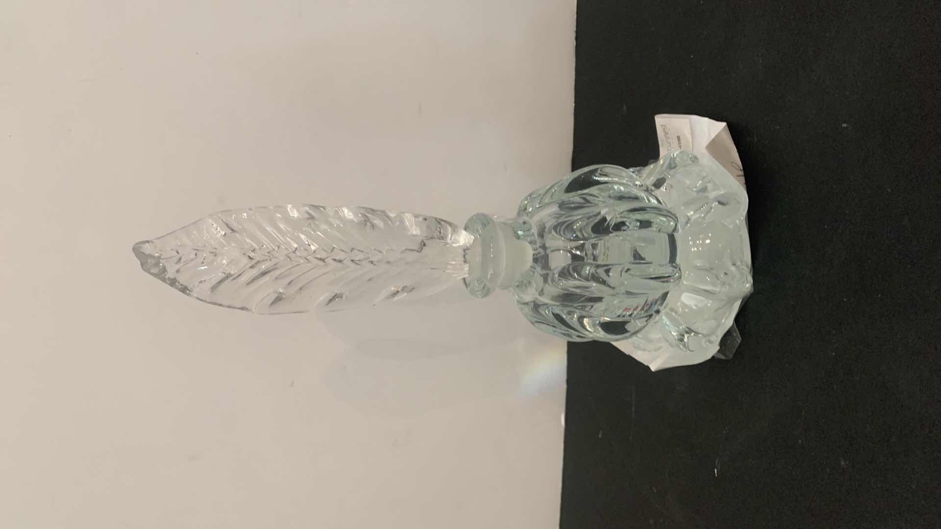Photo 3 of VINTAGE EARLY AMERICAN PRESSED GLASS, 1940’s FEATHER STOPPER, PERFUME BOTTLE