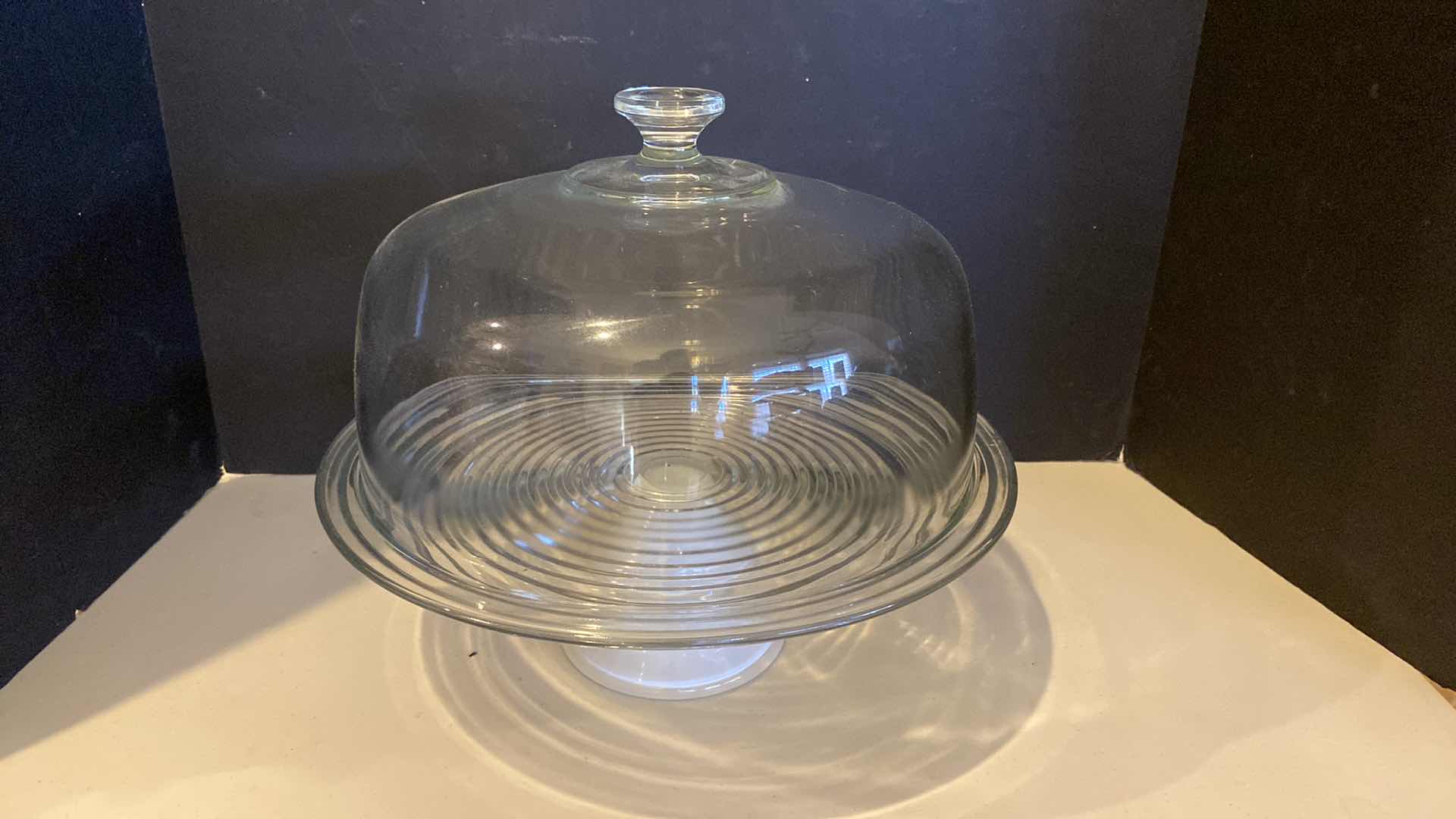 Photo 1 of GLASS CAKE STAND WITH DOME LID