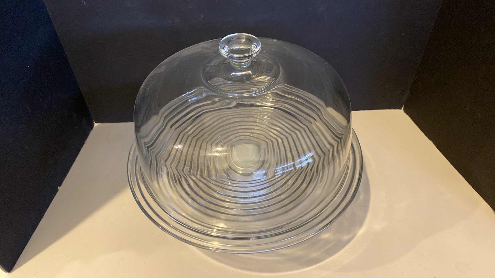 Photo 2 of GLASS CAKE STAND WITH DOME LID
