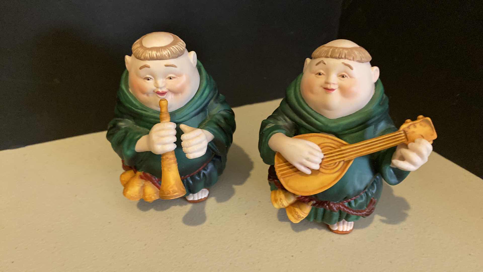 Photo 3 of VINTAGE DEPT 56 SET OF 4 MONK MUSICIANS