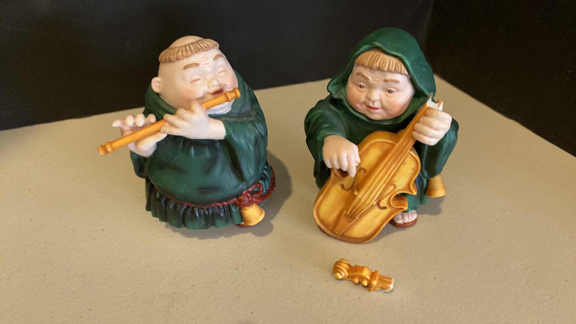 Photo 3 of VINTAGE DEPT 56 SET OF 4 MONK MUSICIANS