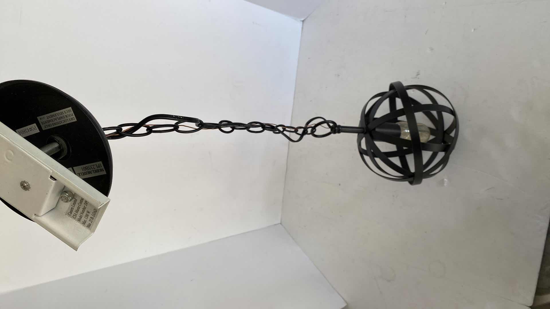 Photo 2 of METAL GLOBE HANGING LIGHT