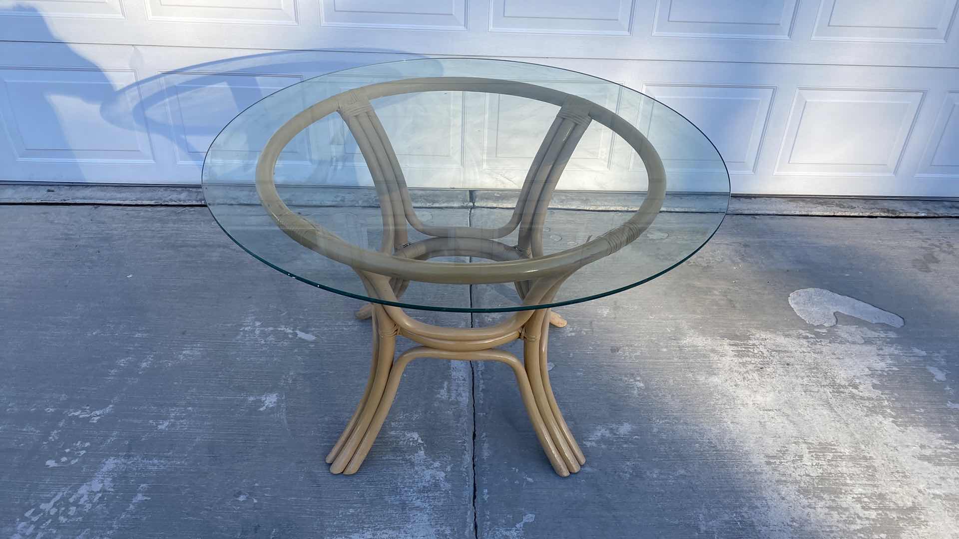 Photo 1 of 42” X H30" GLASS TOP DINING TABLE