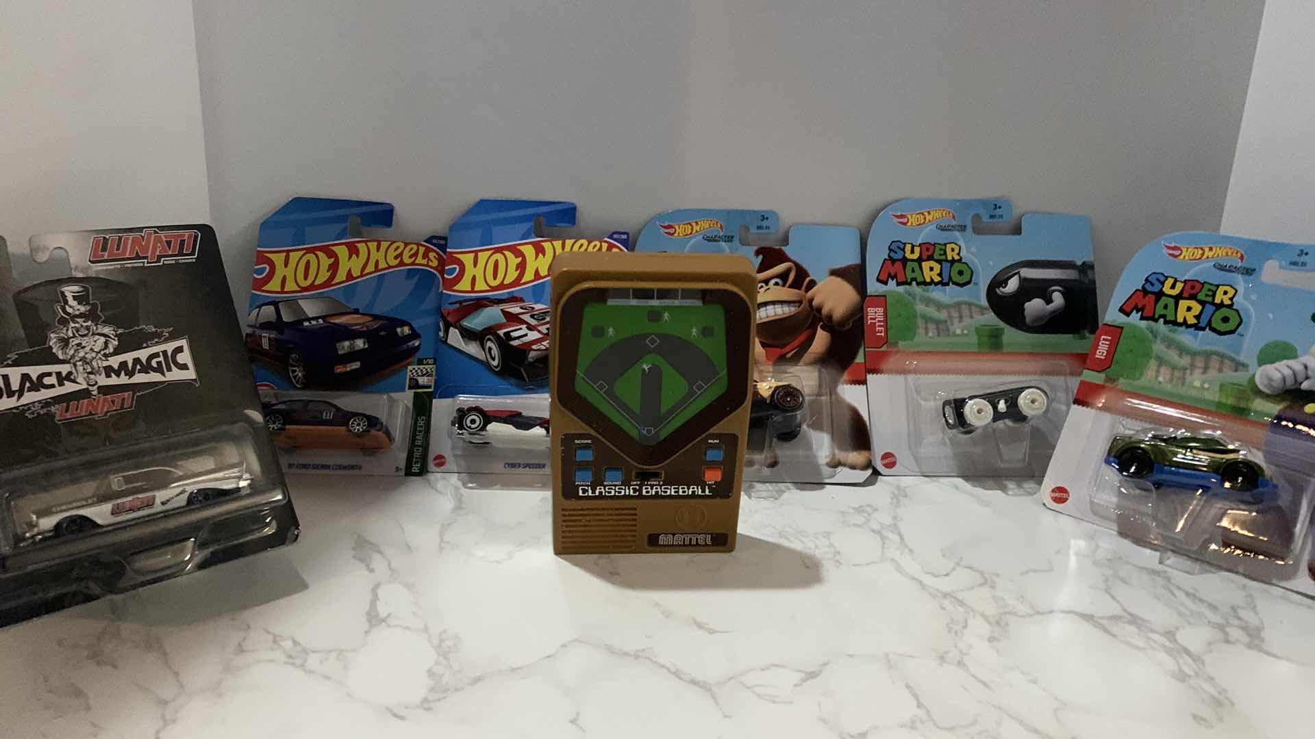 Photo 1 of 5 COLLECTIBLE HOT WHEELS, 1 BLACK MAGIC AND MATTEL CLASSIC BASEBALL GAME