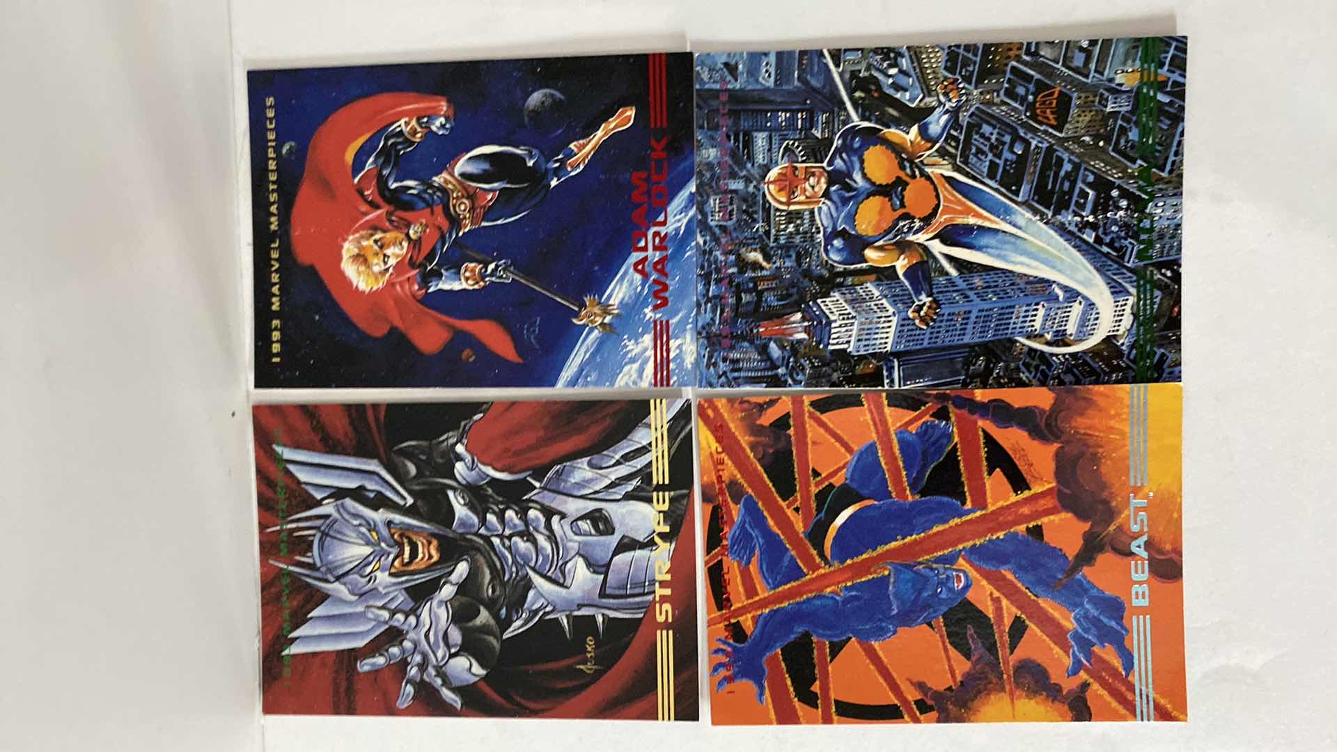 Photo 3 of COLLECTIBLE 1993 MARVEL MASTERPIECES TRADING CARDS -10 CARDS