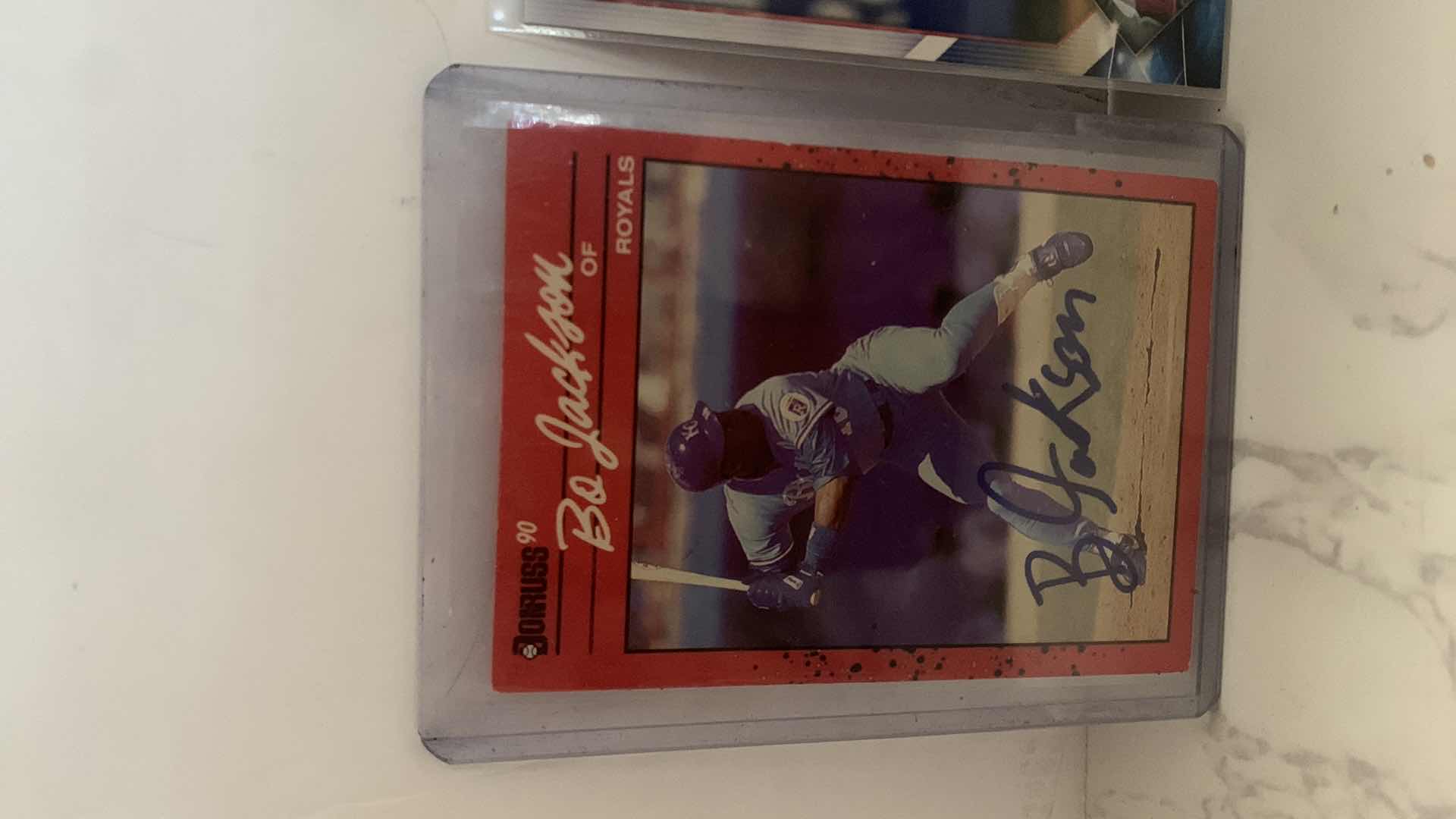 Photo 2 of 6 COLLECTIBLE BASEBALL CARDS, 1 SIGNED BO JACKSON