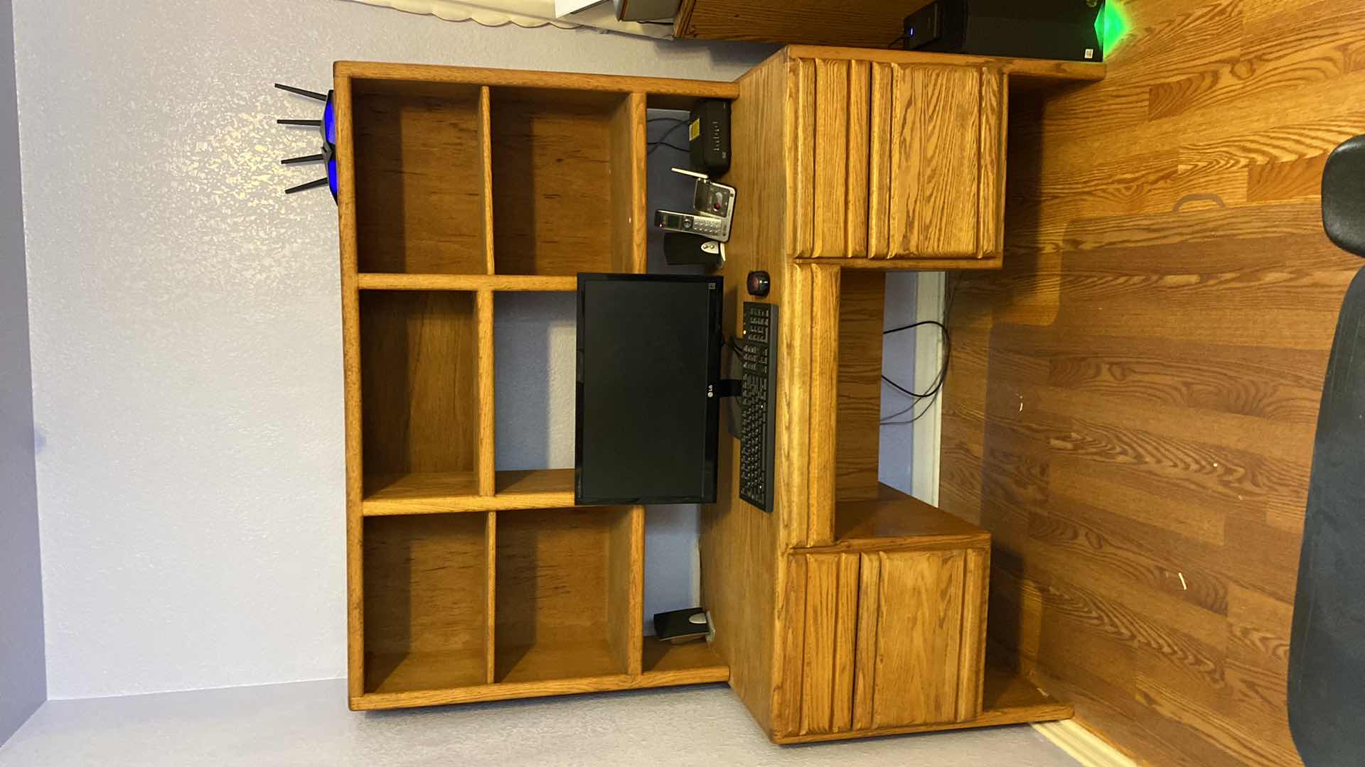 Photo 1 of OAK DESK 59” X 25.5” H29” AND HUTCH 58” X 12” H36”