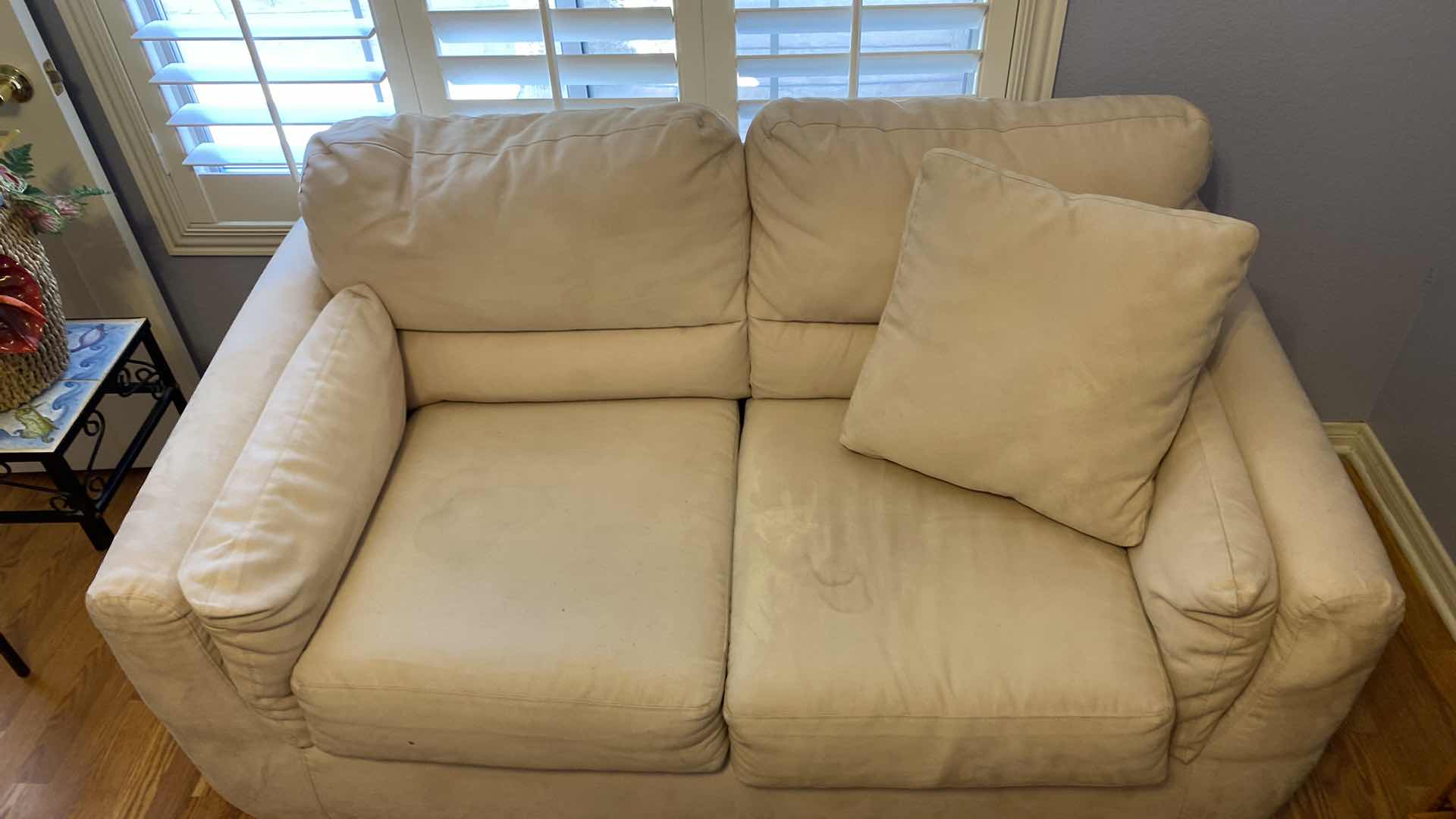 Photo 2 of 63” STRATFORD ENZO BEIGE LOVE SEAT