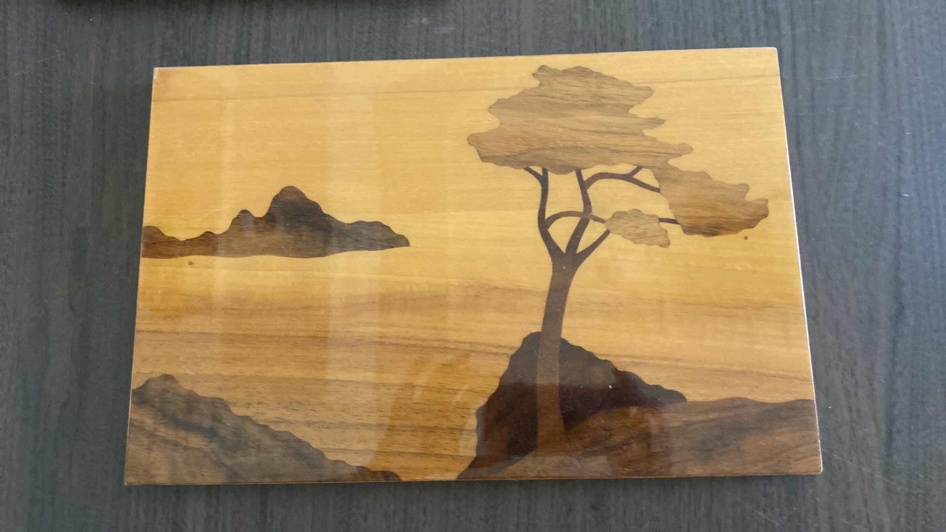 Photo 4 of 5 - WOOD AND AMBER WALL DECOR FROM LATVIJA (LARGEST 10” X 15”)