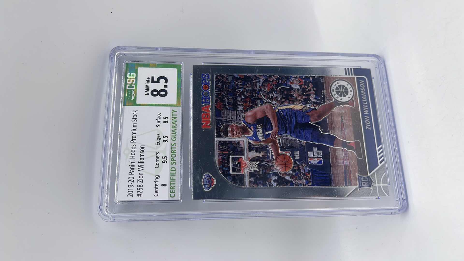 Photo 1 of 2019-20 ZION WILLIAMSON PANINI HOOPS PREMIUM STOCK RATED CARD 258