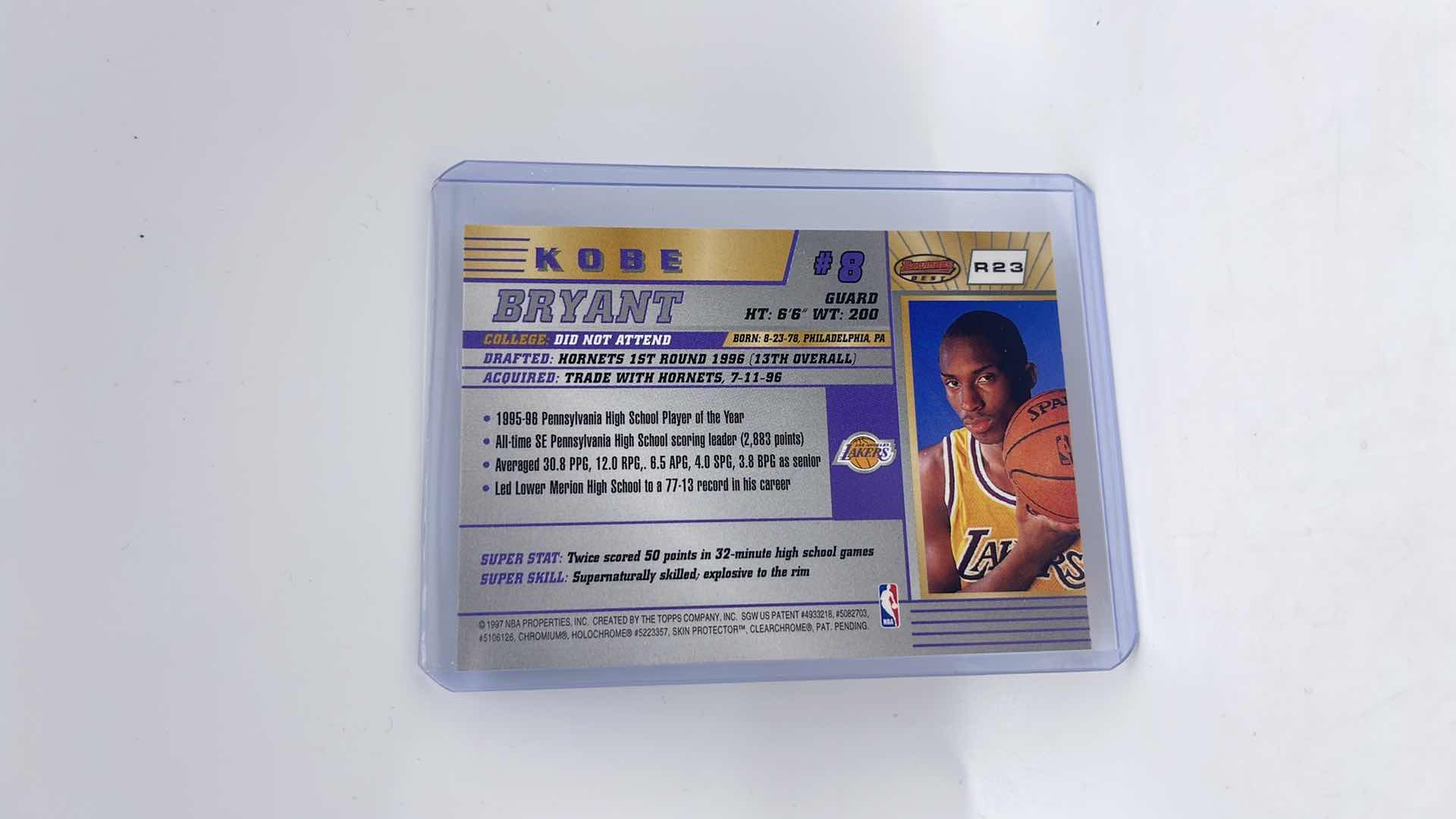 Photo 2 of 1997 KOBE BRYANT BOWMAN’S BEST ROOKIE CARD R23