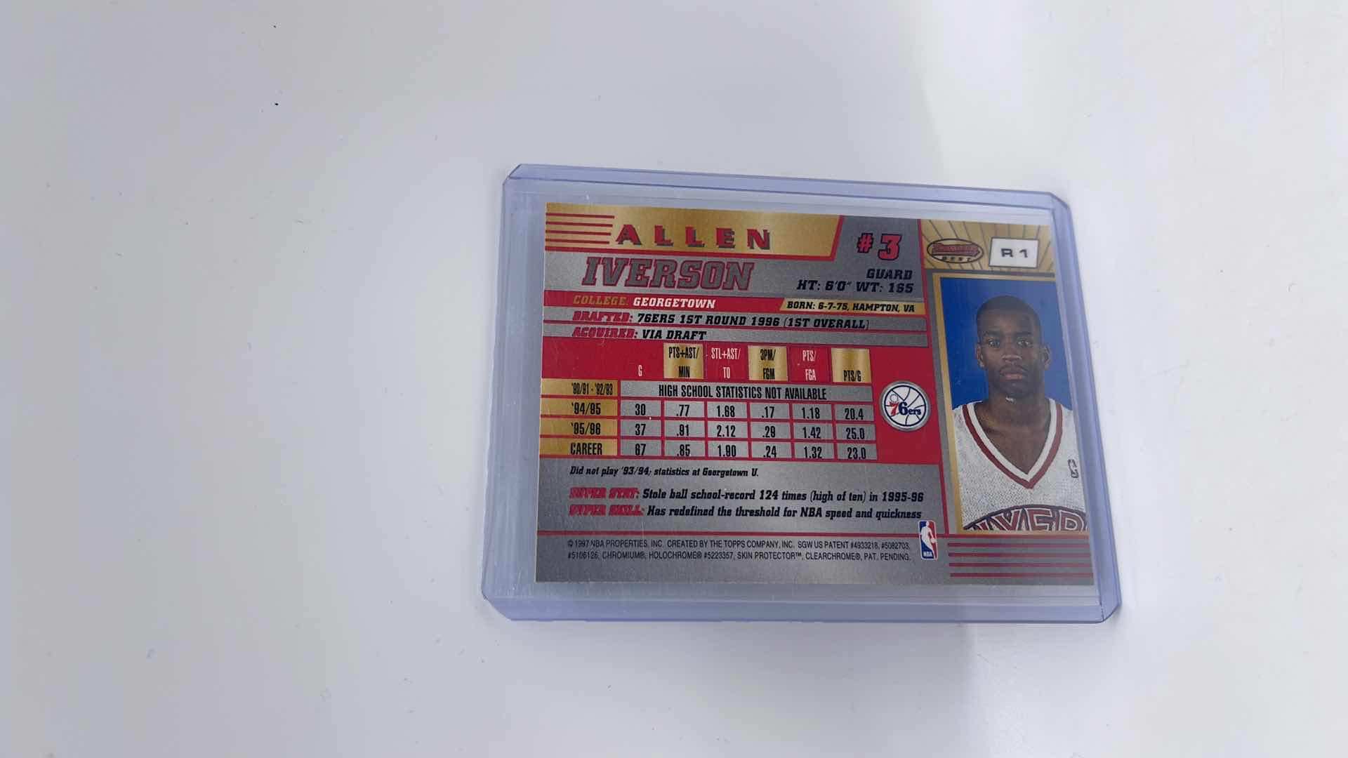 Photo 2 of 1997 ALLEN IVERSON BOWMAN’S BEST ROOKIE CARD R1