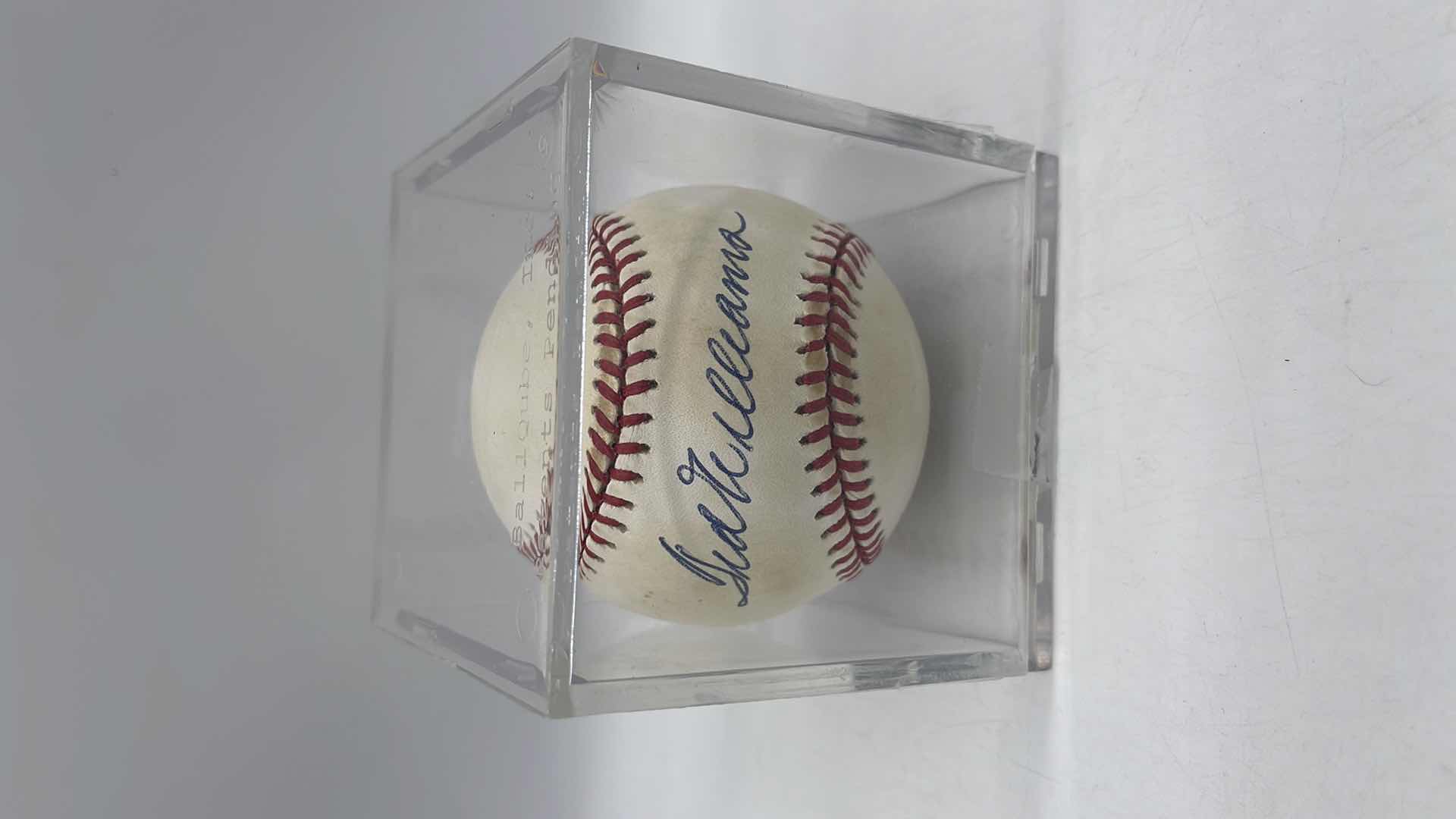 Photo 1 of TED WILLIAMS AUTOGRAPHED BASEBALL AUTHENTICITY VERIFIED BY SELLER