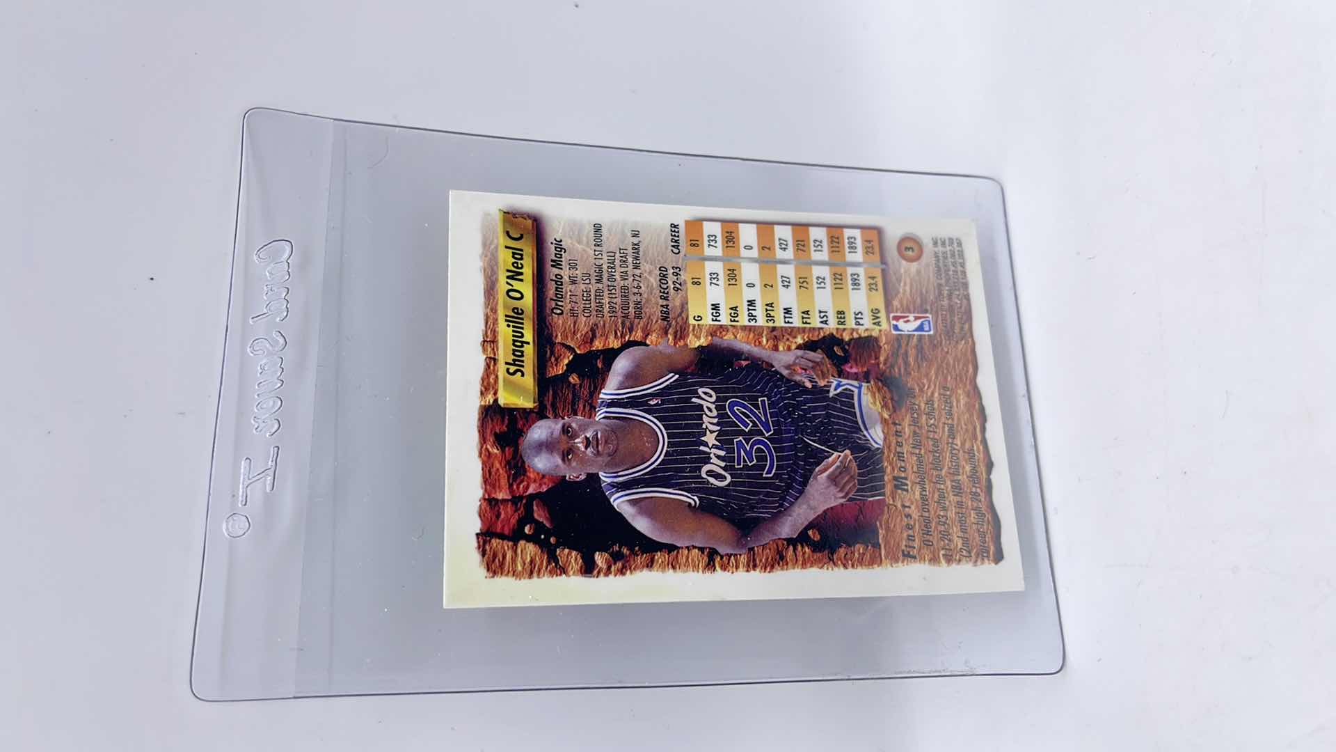 Photo 2 of 1994 SHAQUILLE O’NEAL TOPPS CARD 3