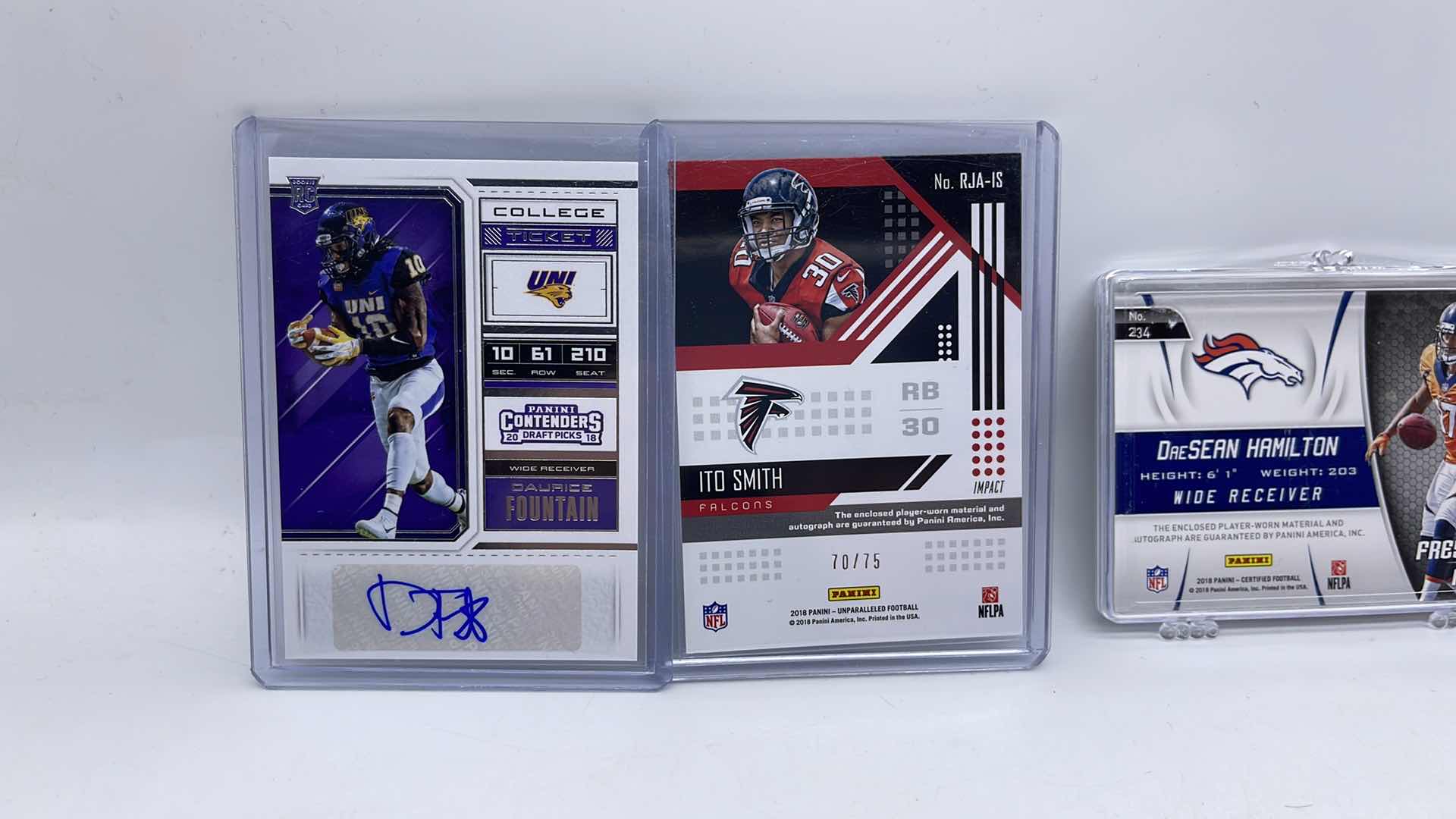 Photo 4 of 4 PANINI AUTOGRAPHED ROOKIE CARDS