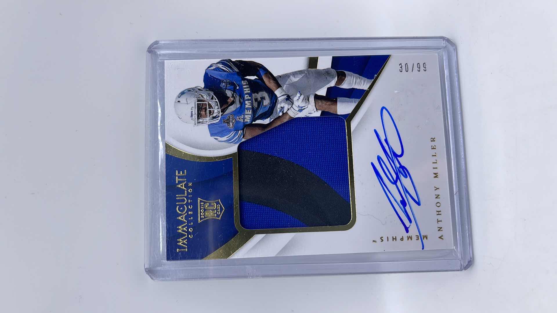 Photo 1 of 2018 ANTHONY MILLER PANINI IMMACULANT COLLECTION AUTOGRAPH/JERSEY ROOKIE CARD 122