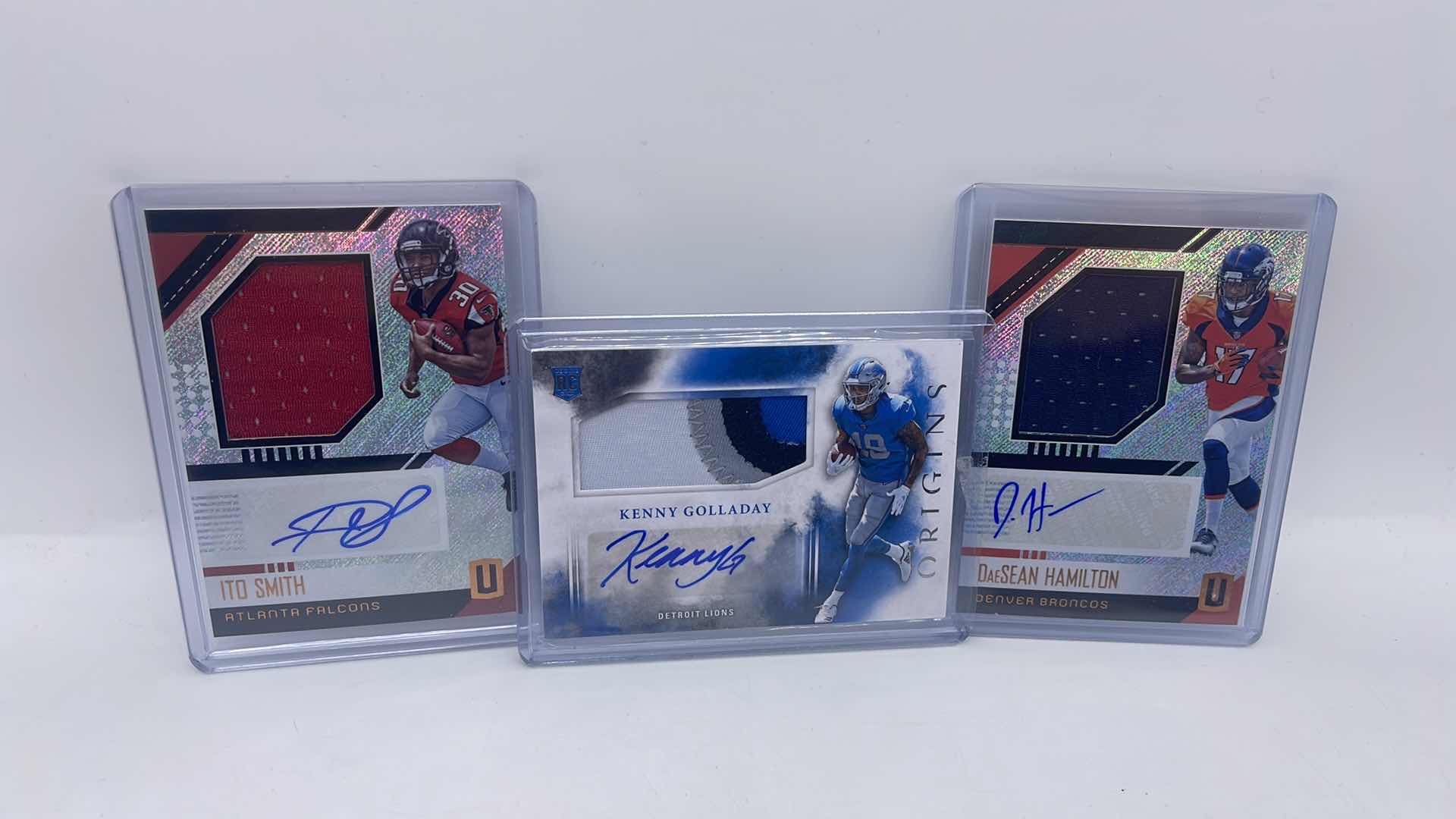 Photo 1 of 3 AUTOGRAPHED PATCH ROOKIE CARDS INCLUDING RARE KENNY GOLLADAY ROOKIE 