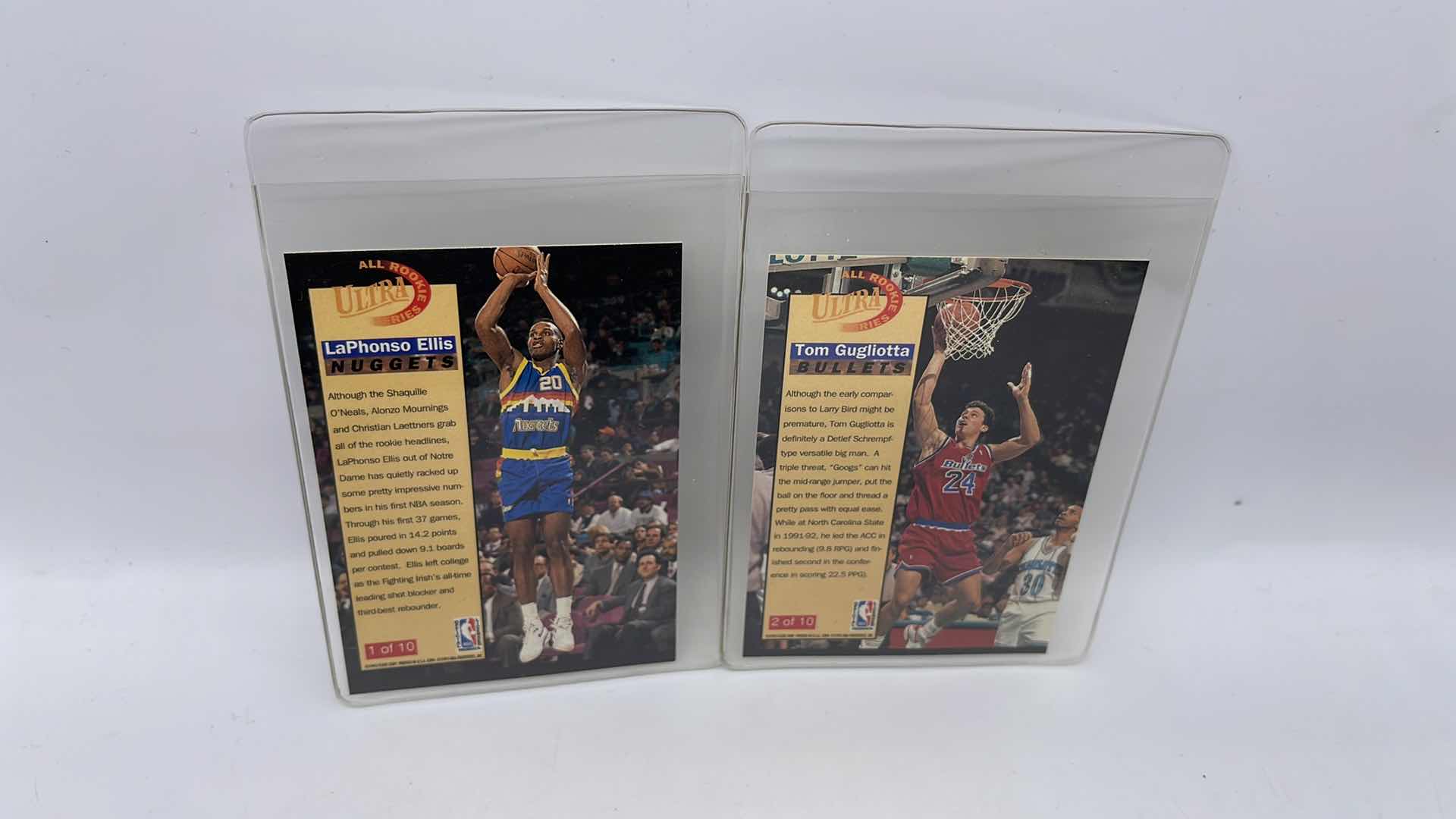 Photo 2 of 1992-93 LAPHONSO ELLIS & TOM GOGLIOTTA FLEER ULTR ROOKIE CARDS