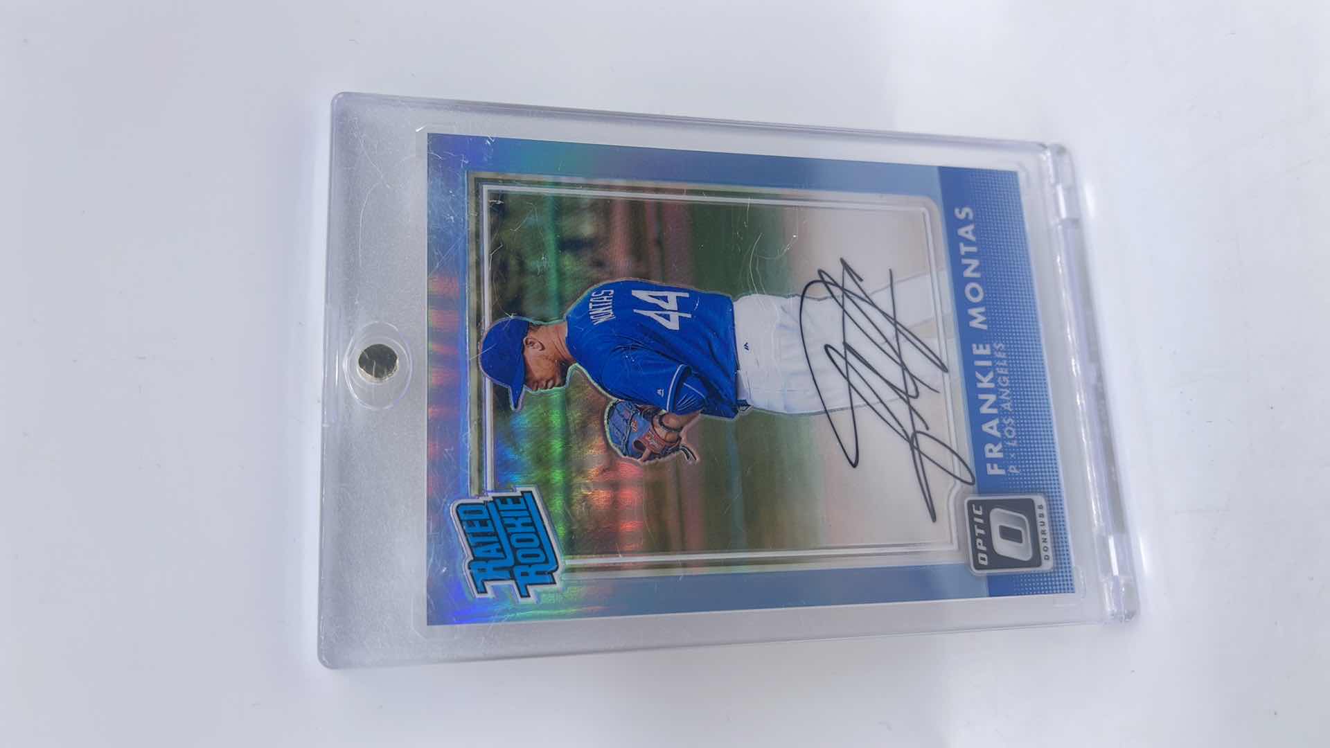 Photo 1 of 2016 FRANKIE MONTAS PANINI OPTIC BLUE REFRACTOR ROOKIE CARD 172 NUMBERED 26/35