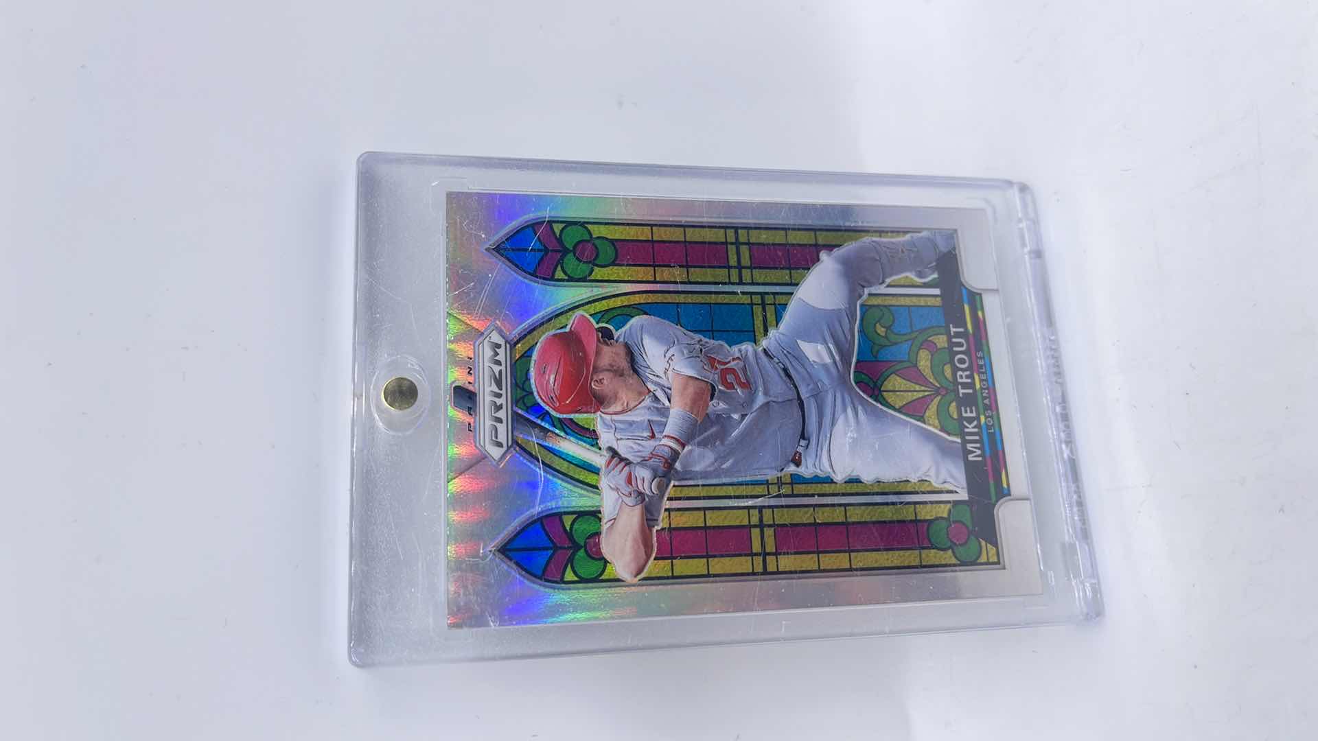 Photo 1 of RARE 2021 MIKE TROUT PANINI PRIZM STAINED GLASS CARD SG-1