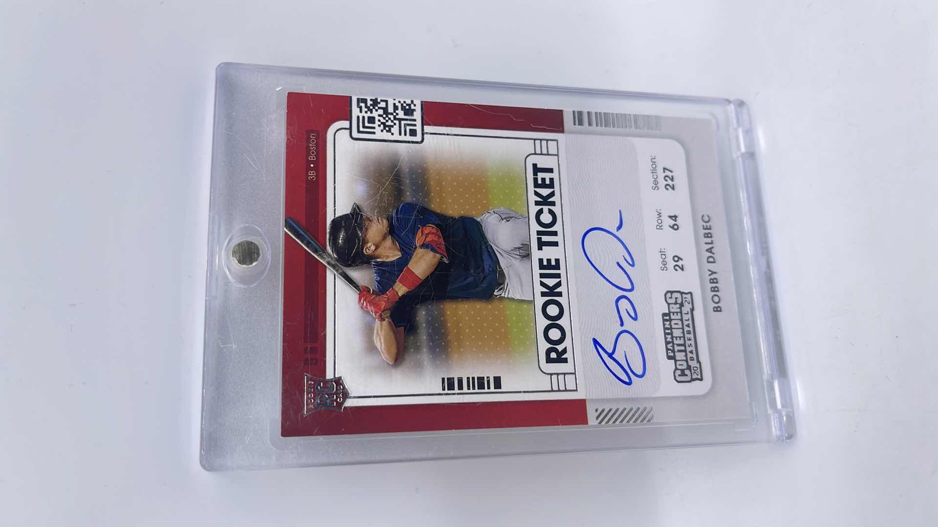 Photo 1 of 2021 BOBBY DALBEC PANINI CONTENDERS AUTOGRAPH TICKET CARD 106