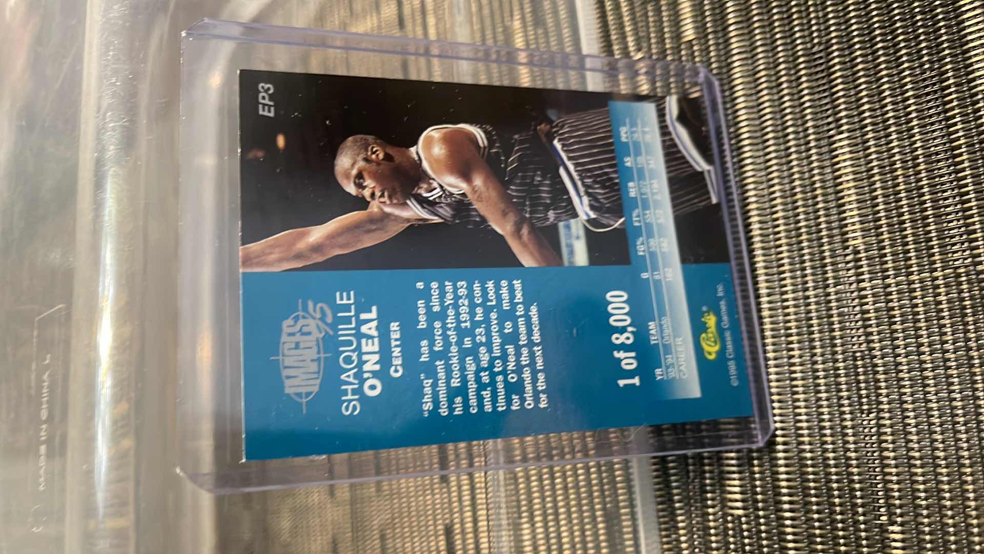 Photo 2 of 1995 SHAQUILLE O’NEAL CLASSIC  CARD EP3