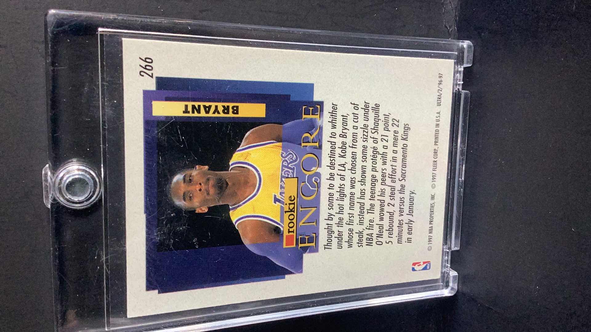 Photo 2 of 1997 KOBE BRYANT ROOKIE FLEER #266