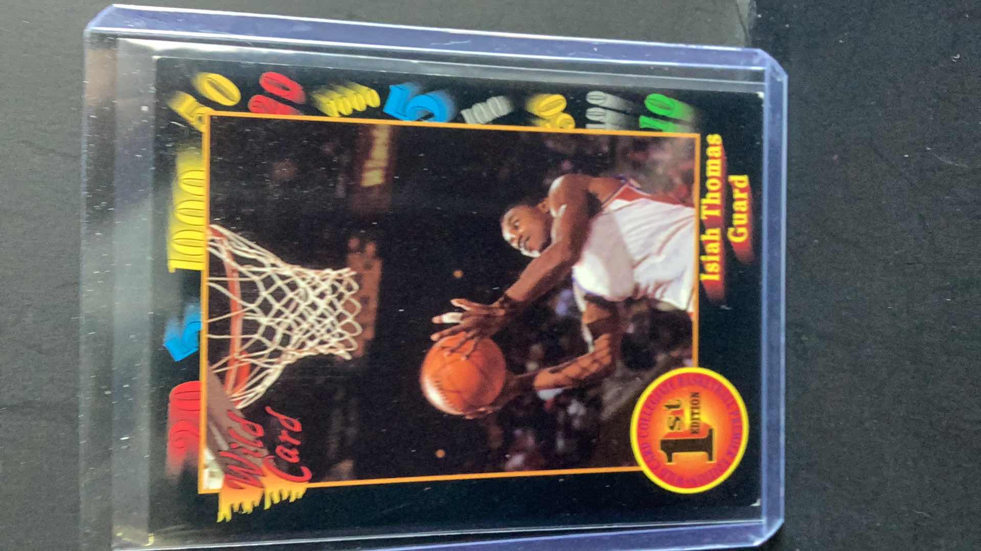 Photo 1 of 1992 ISIAH THOMAS ROOKIE WILD CARD 1ST EDITION #7