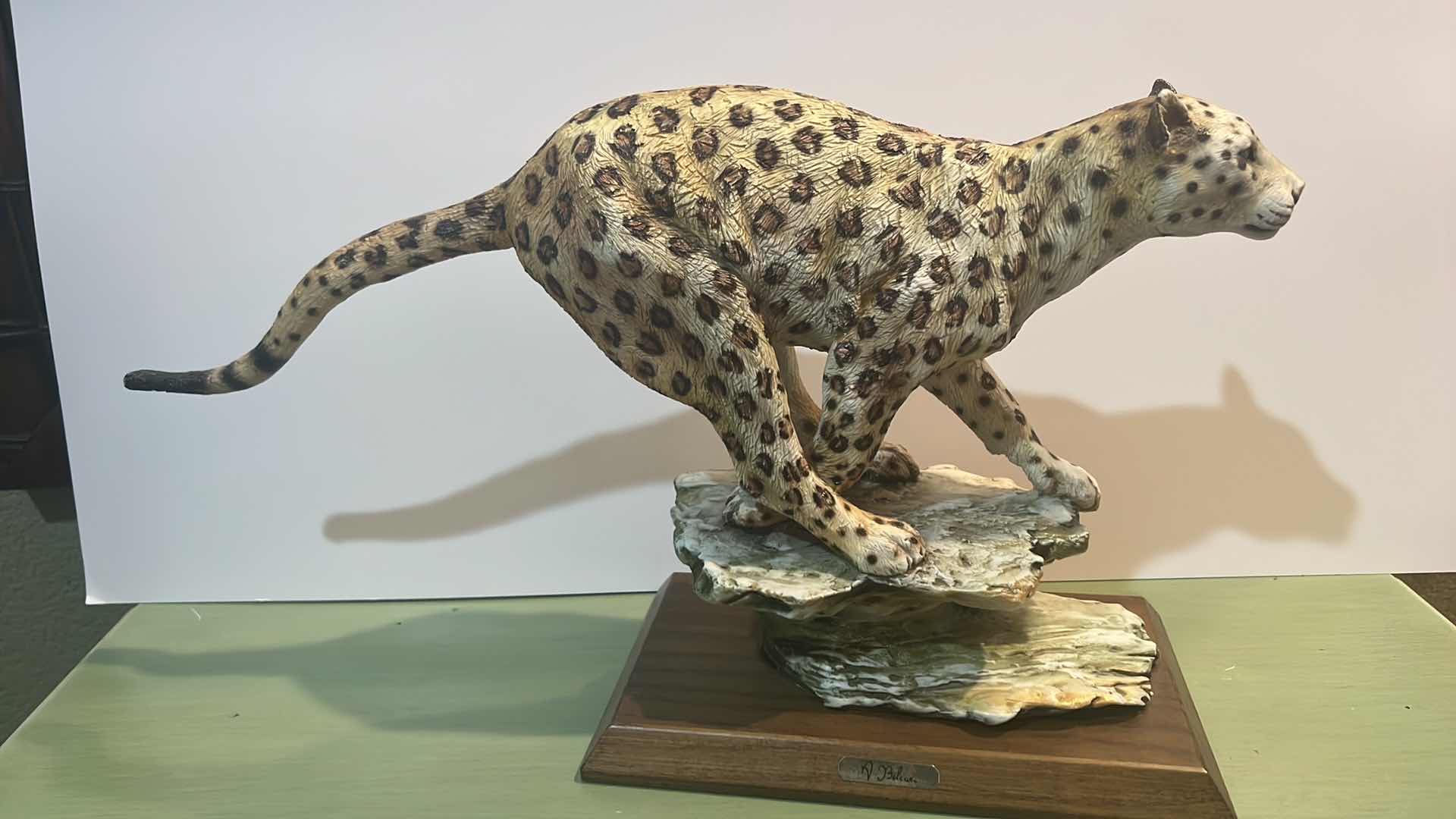 Photo 1 of COLLECTIBLE "CHEETAH" CAT STATUE W16” H10”
