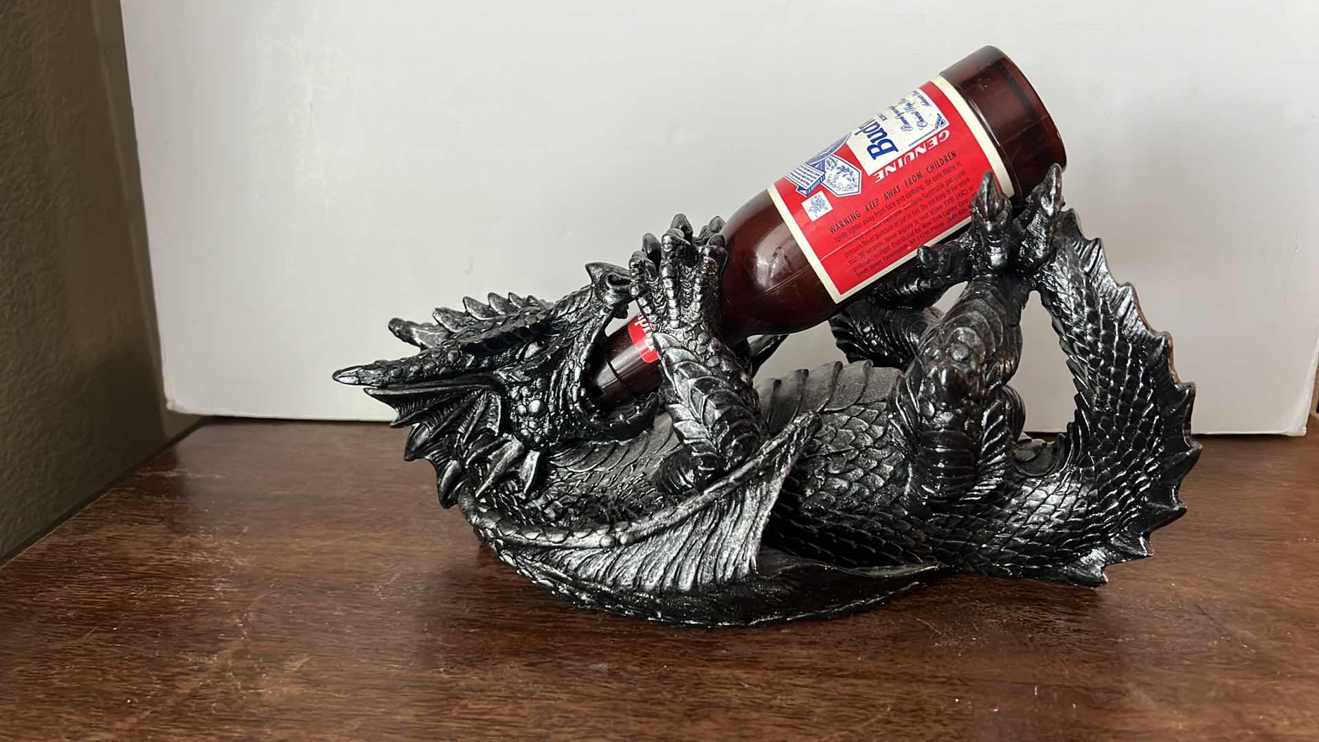 Photo 1 of DRAGON BOTTLE HOLDER SCULPTURE W12”