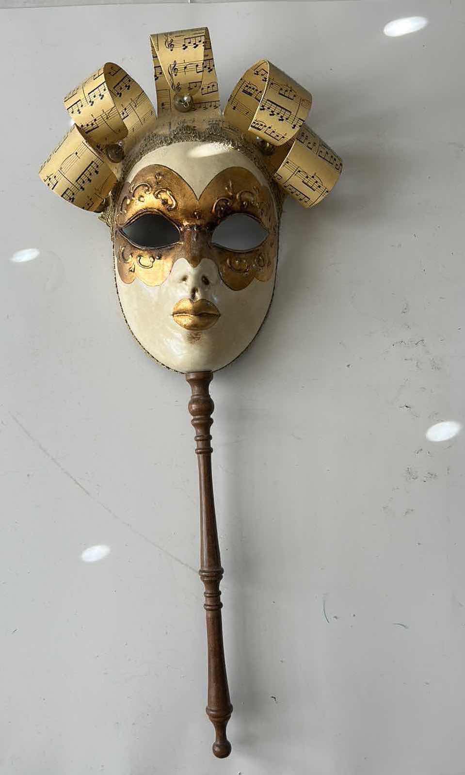 Photo 1 of VENETIAN MASQUERADE FULL FACE MASK ON STICK 11” x 22