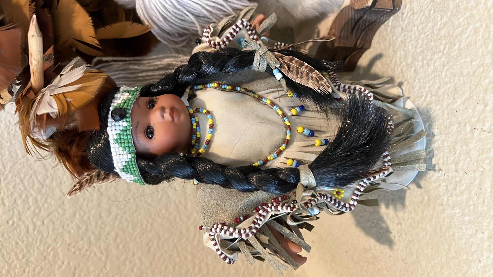 Photo 2 of 2-NATIVE AMERICAN COLLECTIBLE DOLLS H15”