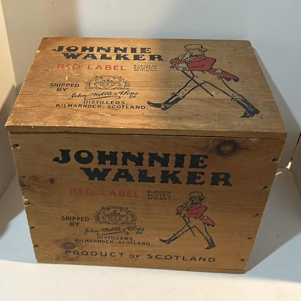 Photo 6 of JOHNNIE WALKER VINTAGE WOOD BOX 15” x 11” x H13”