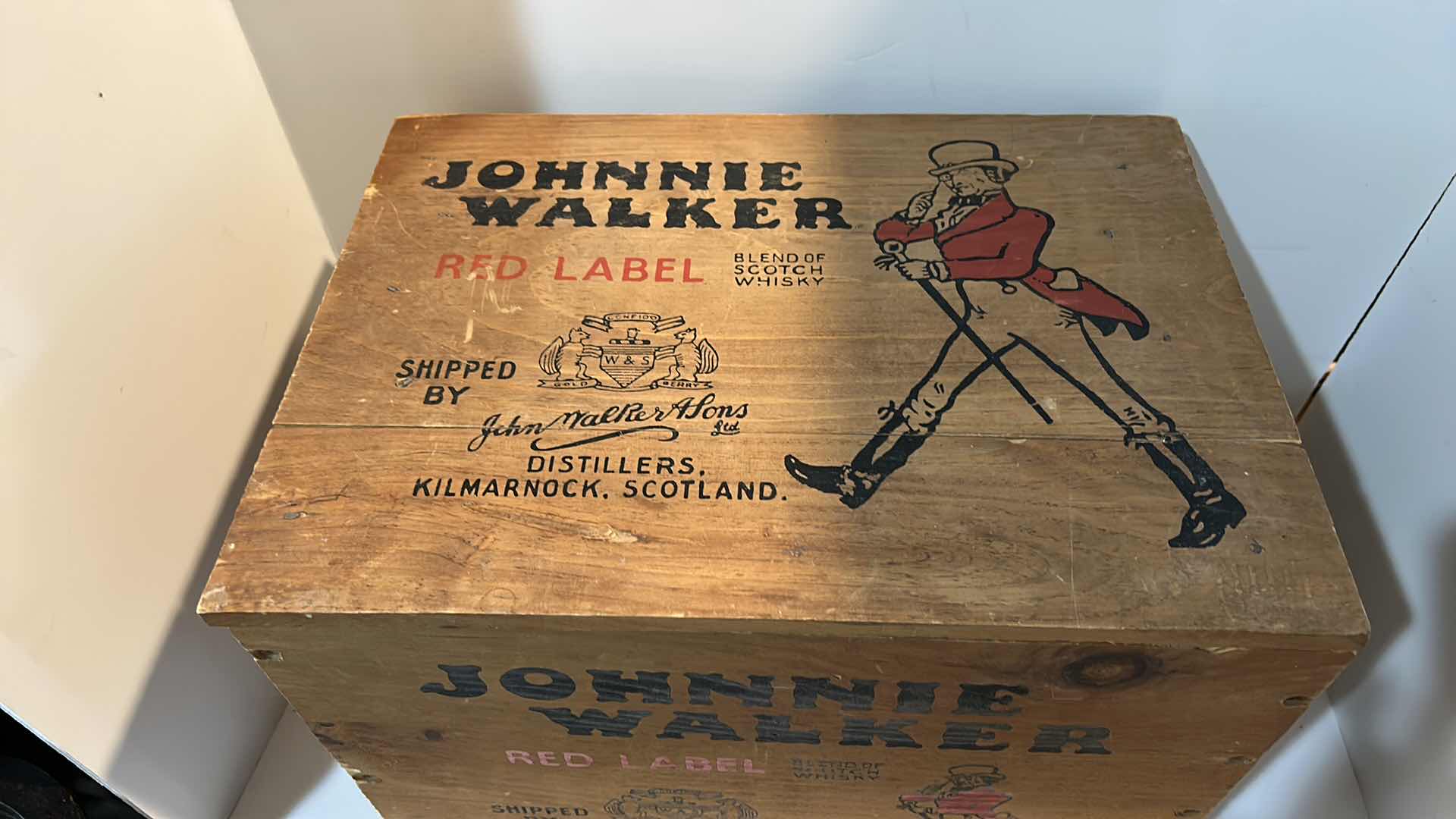 Photo 3 of JOHNNIE WALKER VINTAGE WOOD BOX 15” x 11” x H13”