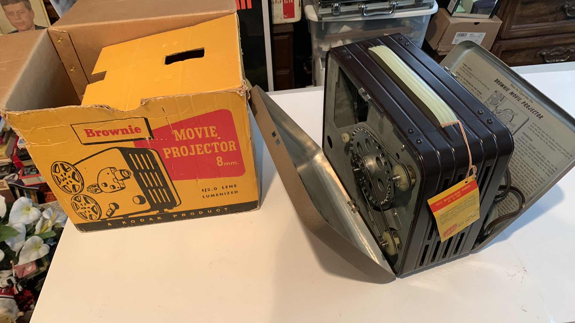 Photo 1 of VINTAGE EASTMAN KODAK BROWNIE 8MM MOVIE PROJECTOR