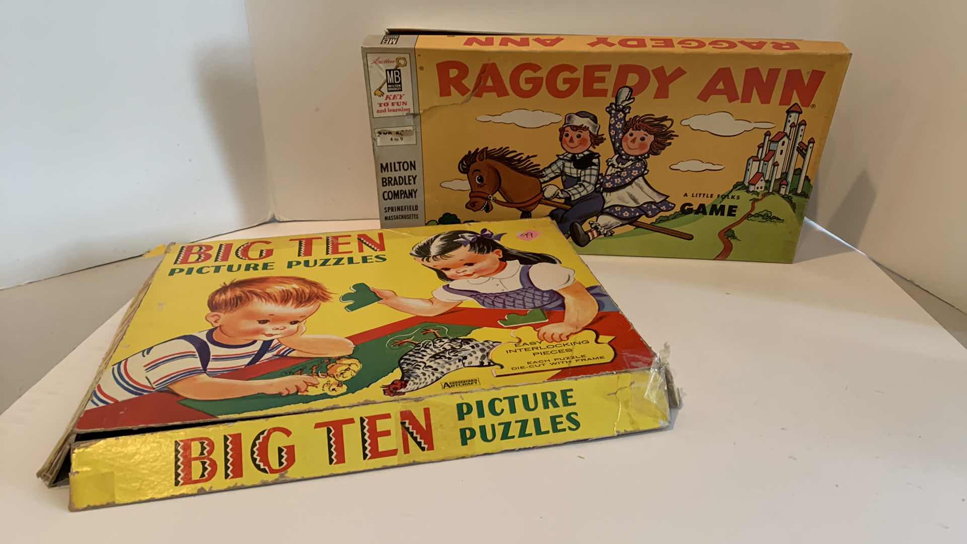 Photo 1 of VINTAGE RAGGEDY ANN 1954 AND BIG TEN PICTURE PUZZLES