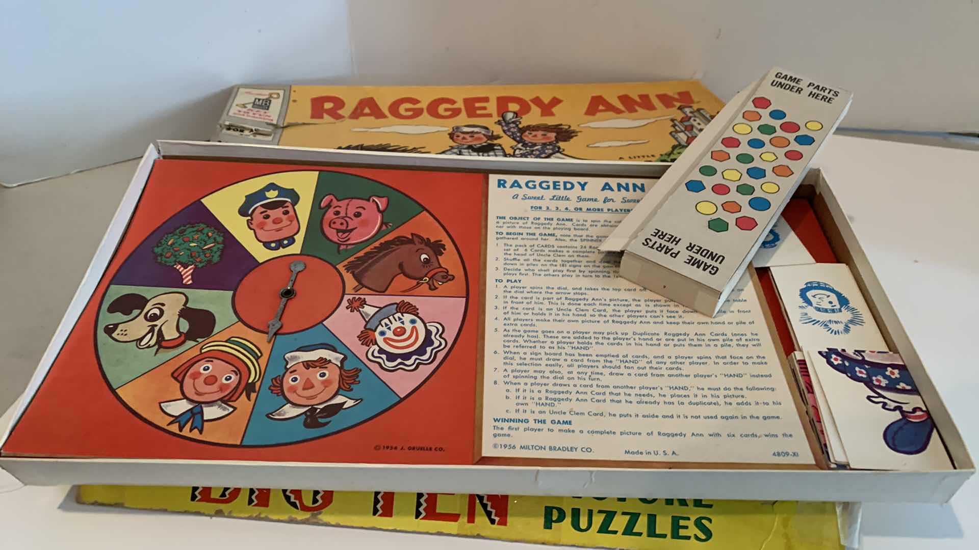 Photo 2 of VINTAGE RAGGEDY ANN 1954 AND BIG TEN PICTURE PUZZLES