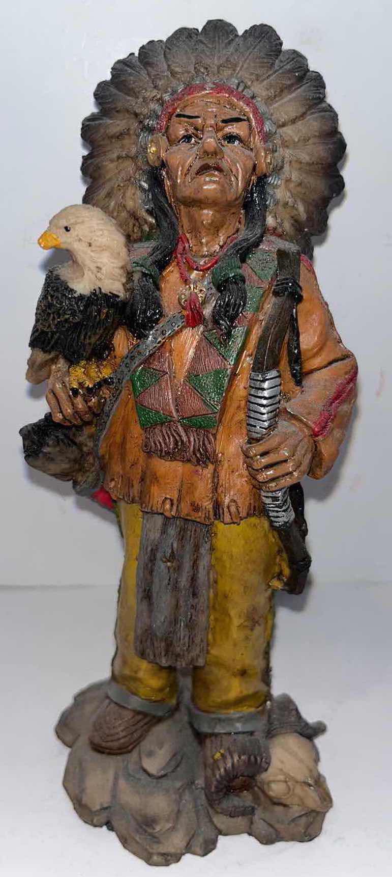 Photo 5 of NATIVE AMERICAN 8” CHIEF STATUES, SET OF 2