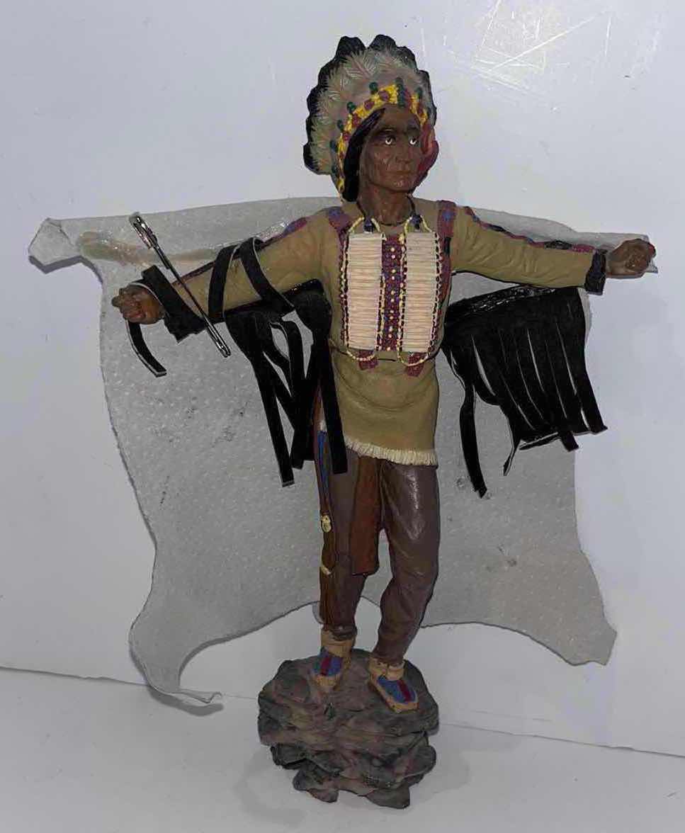 Photo 1 of INDIAN CHIEF STATUE 6.5” X 10”