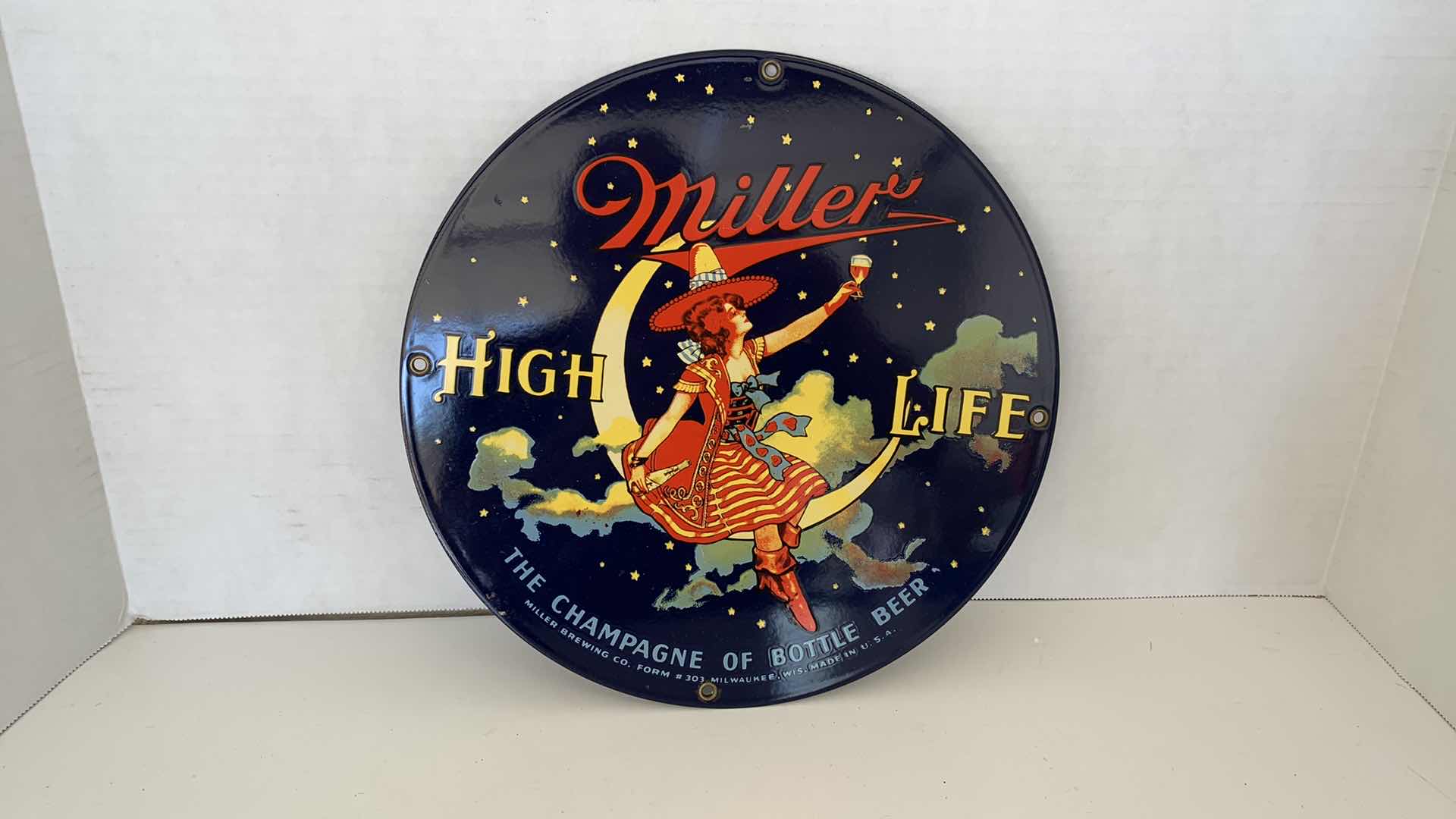 Photo 1 of MILLER HIGH LIFE BEER SIGN