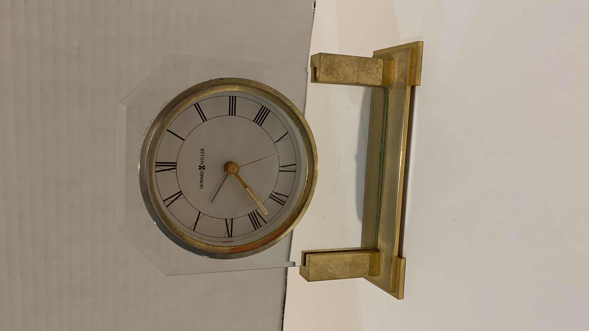 Photo 1 of HOWARD MILLER GLASS TABLE CLOCK