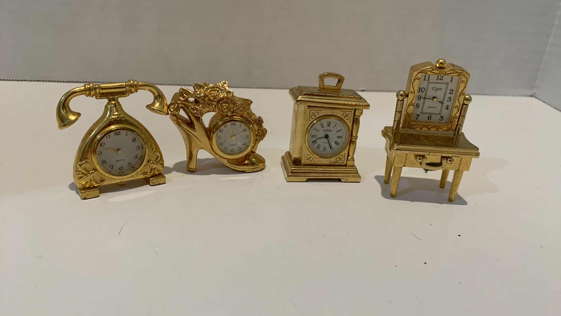 Photo 1 of 4 MINI DECORATIVE GOLD CLOCKS