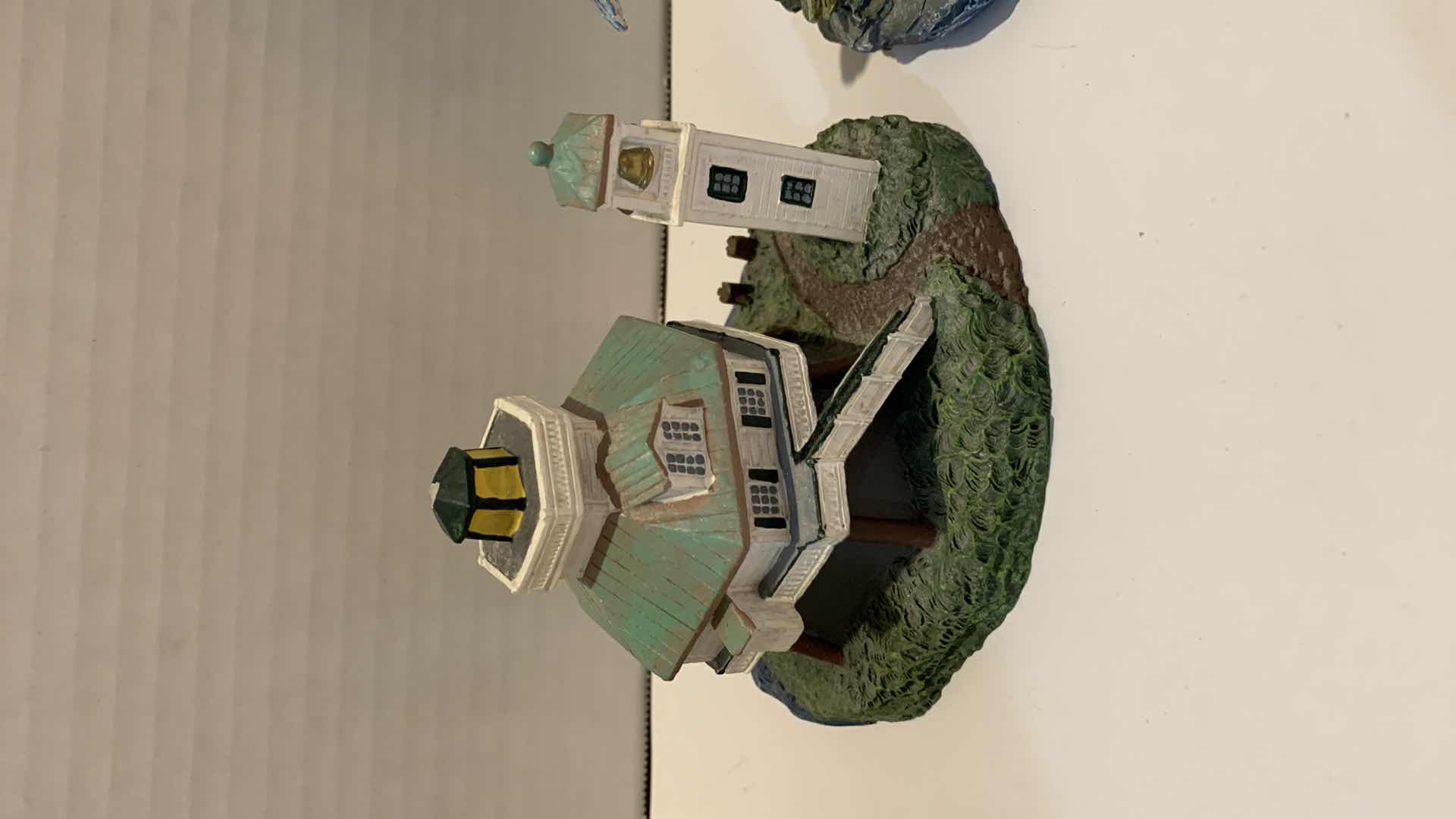 Photo 3 of 3 PCS LIGHT HOUSE FIGURES AND TABLE CLOCK