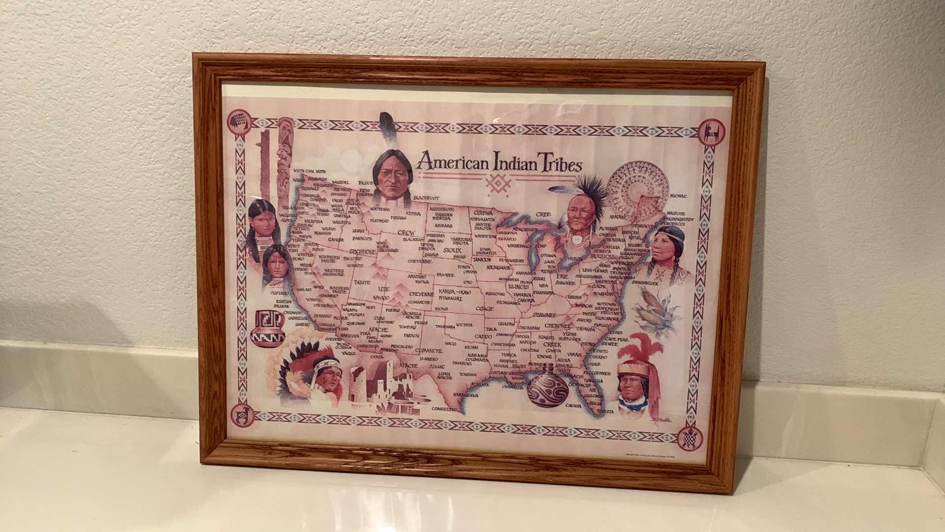 Photo 1 of AMERICAN INDIAN TRIBES MAP 26”X 20”