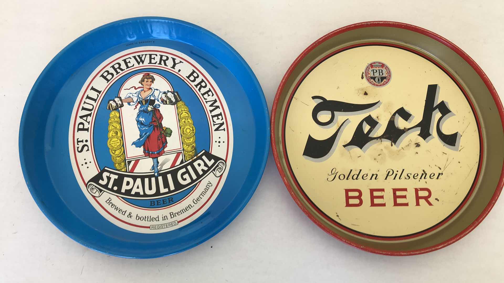Photo 1 of ST. PAULI GIRL AND TECK BEER TRAYS