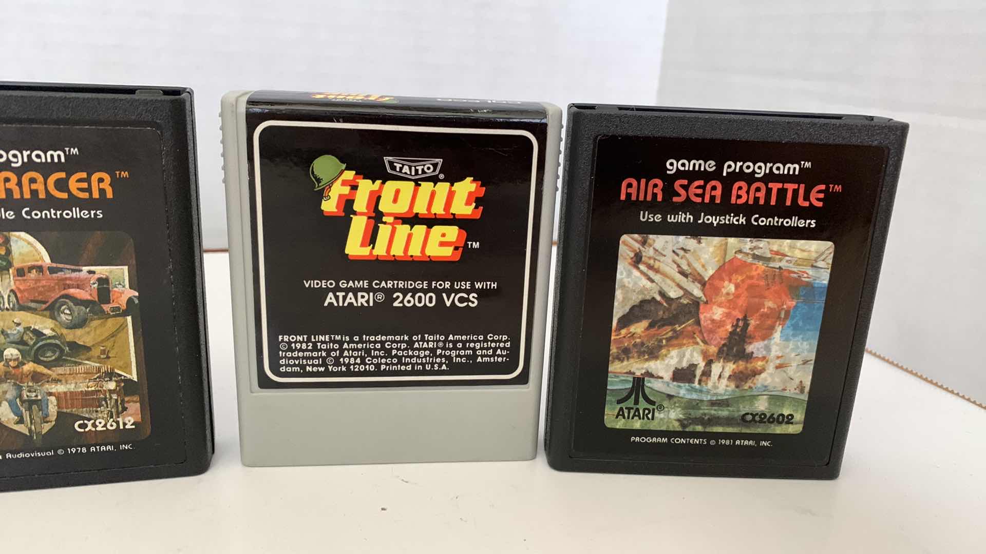 Photo 3 of 4 PCS VINTAGE ATARI 2600 GAMES: STARMASTER, STREET RACER, FRONT LINE, AIR SEA BATTLE